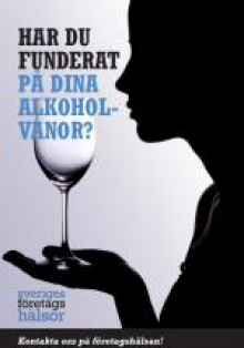 Affisch för erbjudande om alkoholrådgivning